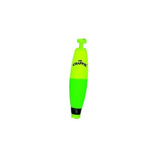 Mr. Crappie M2BWSF2YG Slippers Cigar Slip Floats 2.5 Inch Weighted | 042621186350