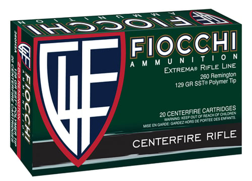 Fiocchi 260HSA Hyperformance  260 Rem 129 gr Super Shock Tip 20 Per Box/ 10 Case