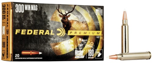 Federal P300WA1 Premium  300 Win Mag 180 gr Nosler AccuBond 20 Per Box/10 Cs