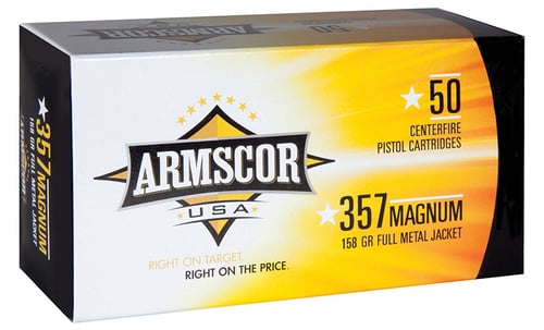 Armscor FAC3572N USA  357 Mag 125 gr 1826 fps Full Metal Jacket (FMJ) 50 Bx/20 Cs