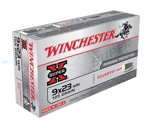 9X23 WIN 125GR SILVERTIP JHP 50RDS  | 9x23mm WIN | 020892208247