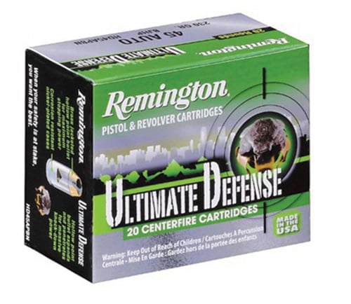 Remington Ammunition 28946 Ultimate Defense  9mm Luger 147 gr Brass Jacket Hollow Point (BJHP) 20 Per Box/25 Cs