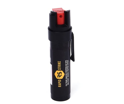 Rapid Strike Pepper Spray, Level 3, Safety   Top w/Belt Clip, Gel, .75 oz, Each | 814002023369