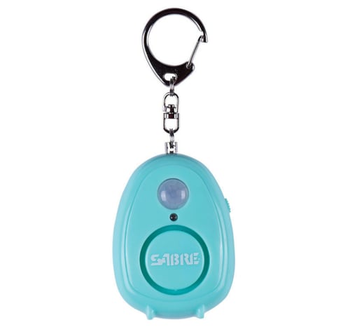Personal Alarm w/Motion Detector, Magnet and Key Ring, 600 ft Audible, Turquoise | 023063811871