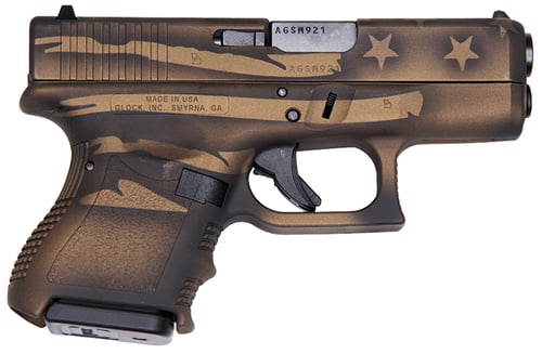 Glock UI2650204BBBWFLAG G26 Gen3 Subcompact 9mm Luger  3.43