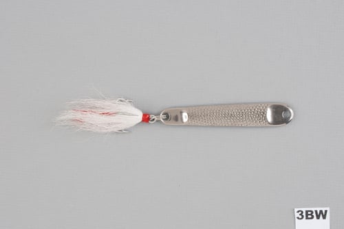 Hopkins 3BW No Eql Hammered Spoon w/Bucktail Treble Hook, 3 1/2 Inch, 1 | 025664000319