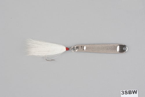 Hopkins 3SBW No Eql Hammered Spoon w/Bucktail Single Hook, 3 1/2 Inch, 1 | 025664000333