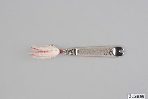 Hopkins 3.5BW No Eql Hammered Spoon w/Bucktail Treble Hook, 4 | 025664003518