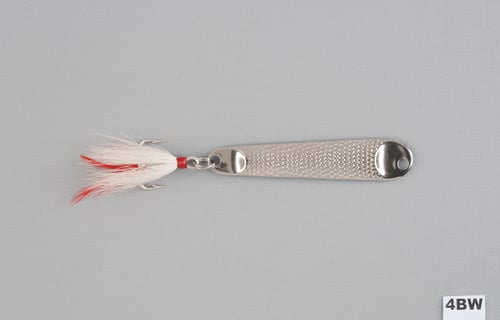 Hopkins 4BW No Eql Hammered Spoon w/Bucktail Treble Hook, 4 1/2 Inch, 2 | 025664000418