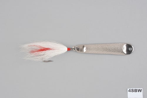 Hopkins 4SBW No Eql Hammered Spoon w/Bucktail Treble Hook, 4 1/2 Inch, 2 | 025664000432