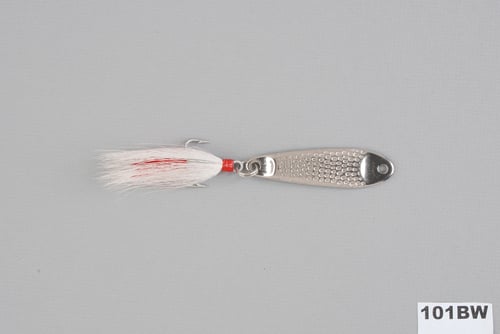 Hopkins 101BW Shorty Hammered Spoon w/Bucktail Treble, 2 3/4 Inch, 1 oz | 025664010110