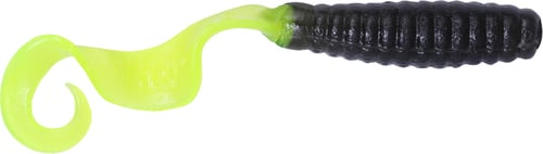 GOTCHA H4CT20710 Curltail Grub 4 Inch, Smoke/Chartreuse Tail, 20/Pack | 096337007508