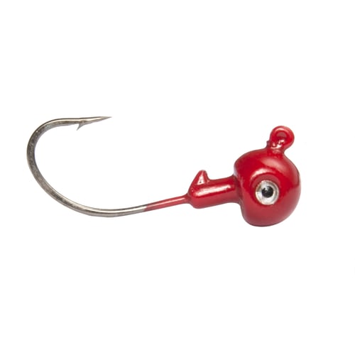 GOT-CHA FBLE12-9 Got-Cha Round head flat back Live Eye jig 1/2oz Red, 5