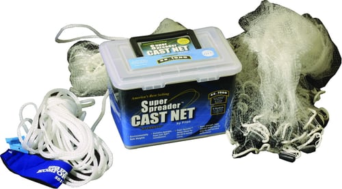 Fitec 10450 SS1000 Super Spreader Cast Net Clear Mono 3/16 Inch Mesh, 5 | 017341104502