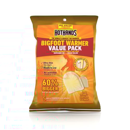 HotHands H162480 Big Foot Warmer 5 Pair Per Bag, Value Pack | 094733162487