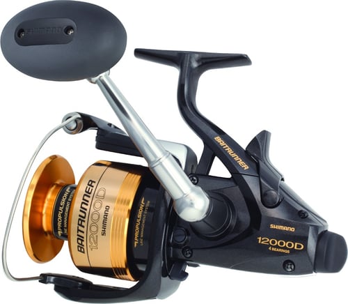Shimano BTR12000D Baitrunner 12000 D Saltwater Spinning Reel Front | 022255117654