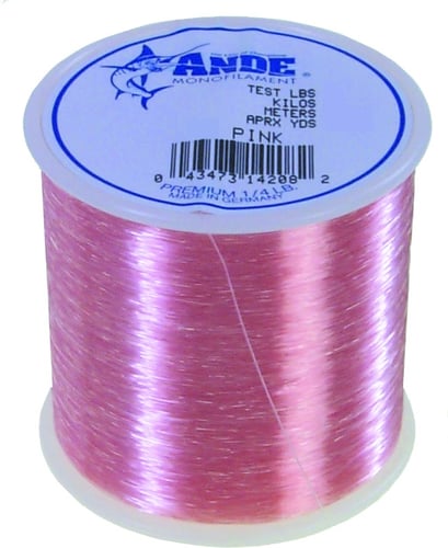 Ande A14100P Premium Mono Line 1/4lb Spool 100lb 125yd Pink | 043473142013