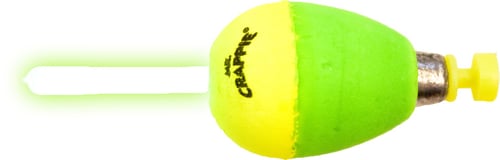 Mr. Crappie MP150W2YGGL Flo Glo Lighted Bobbers 11/2 Inch Pear Y/G 2Pk | 042621185308