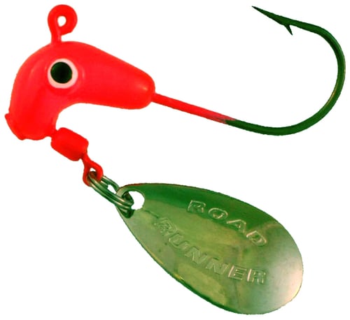 Road Runner 151-009 Jig Head w/Spinner, 1/32 oz, Fluorescent Red | 020801087505
