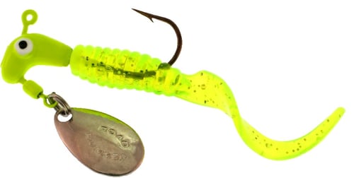 Road Runner B2-1603-062 Curly Tails 1/8 Chartreuse Sparkle 2 PK