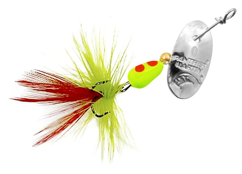 Panther Martin 0MPMMF-SCO Mini Fly Size 0 Silver Orange And Chartreuse