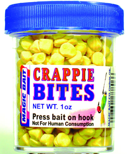 Magic Bait 06-12 Crappie Bites Yellow, Catch More Slabs, 1oz Jar | 026691778066