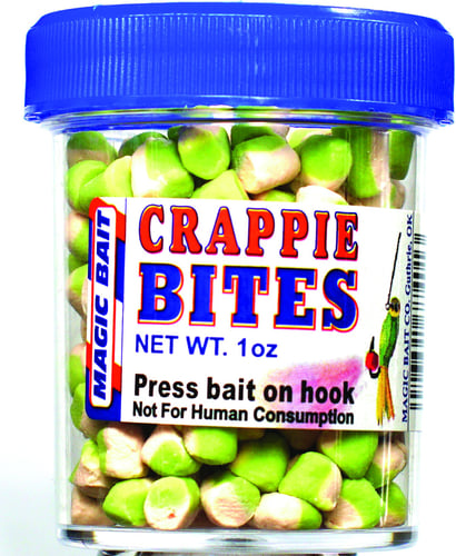 Magic Bait CRP-02 Crappie Bites White/Chartreuse, Catch More Slabs | 026691774013