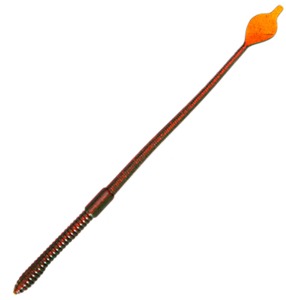 Manns MORF1210 JellyWorm, 12 Inch 10Pk, Motor Oil Red Flake | 047079014705