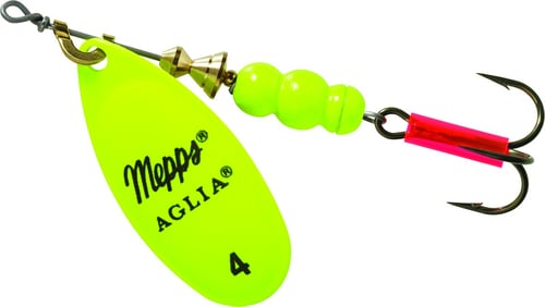 Mepps B4 HC Aglia In-Line Spinner 1/3 oz, Plain Treble Hook, Hot | 022141005379