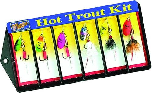 Mepps KHT1A Aglia Trouter Kit, Size #1 Blade, Assorted, 6/Pack