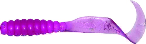 Mister Twister TTSF204 Teenie Curly Tail Grub, 2 Inch, Purple, 20/Pack | 024376041719