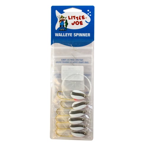 Little Joe LR785 Walleye Spinner-Wht/Chrm 6/Cd