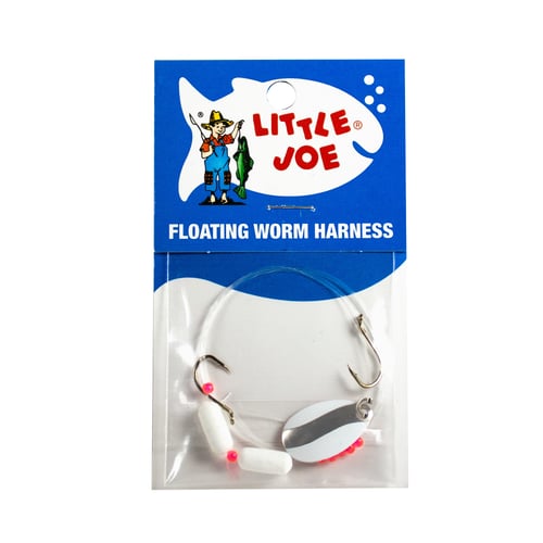 Little Joe LR740 Floating Worm Harness-Wht/Chrm
