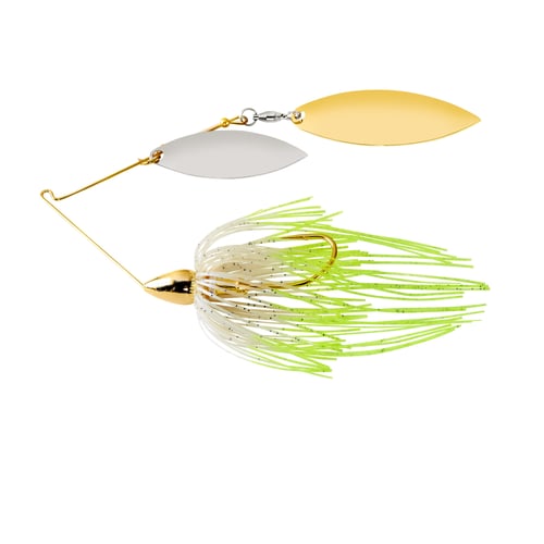 War Eagle WE38GW50 Double Willow Gold Frame Spinnerbait 3/8oz Hot