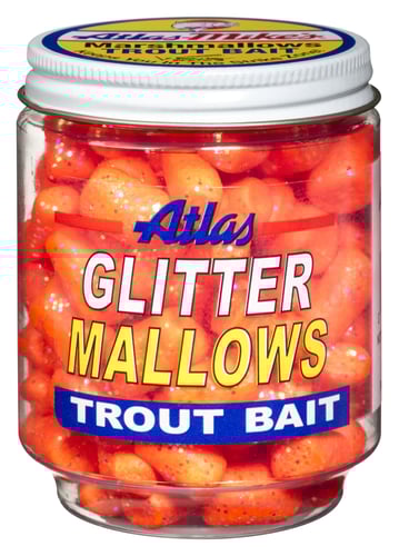 AtlasMikes 32033 Glitter Mallows Orange/Garlic 1.5oz Jar | 043171320331