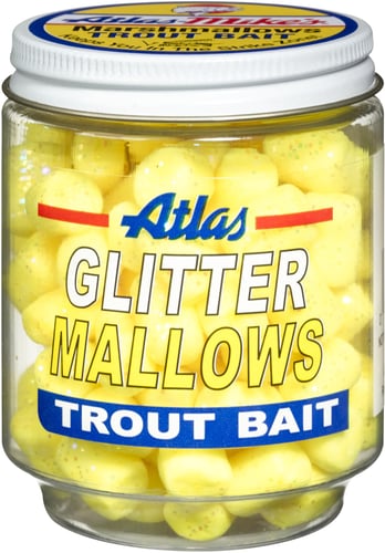 AtlasMikes 32034 Glitter Mallows Yellow/Cheese 1.5oz Jar | 043171320348