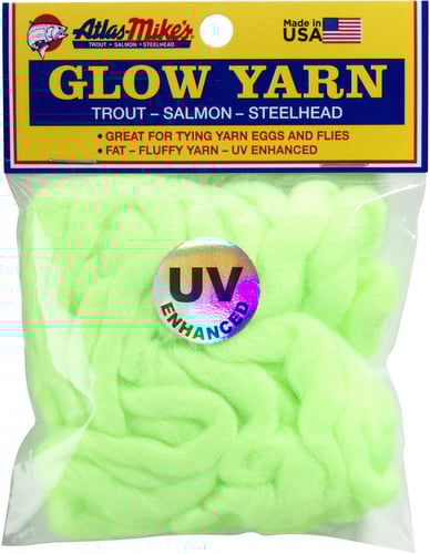 Atlas-Mikes 77007 UV Glow Yarn 12, Chartreuse | 043171770020