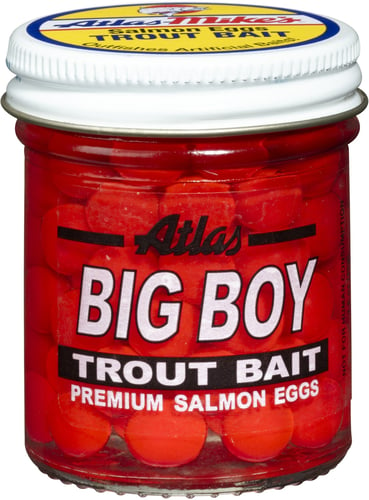 Atlas-Mike's 206 Big Boy Salmon Eggs, Red 1.1 oz Jar