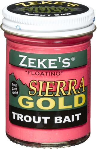 Zekes 0911 Sierra Gold Floating Trout Bait, Jar, Pink | 047874009111