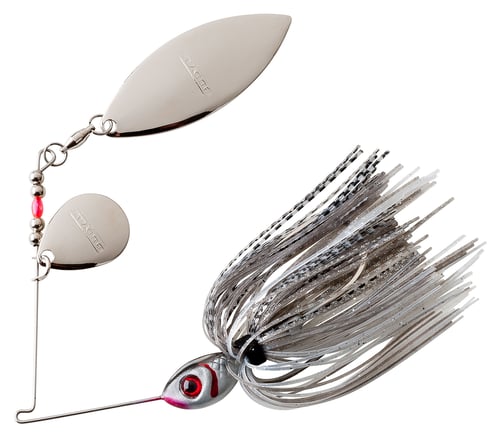 Booyah BYBT38640 Tandem Blade Spinnerbait, 3/8 oz, Silver Shiner