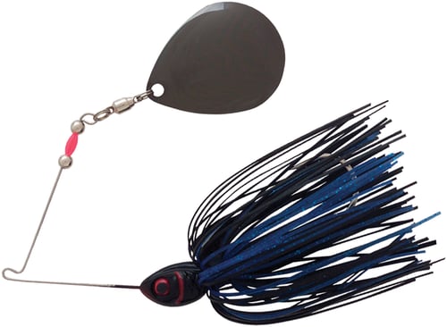 Booyah BYMT12602 Moon Talker Spinnerbait, 1/2 oz, Black/Blue | 719339069007