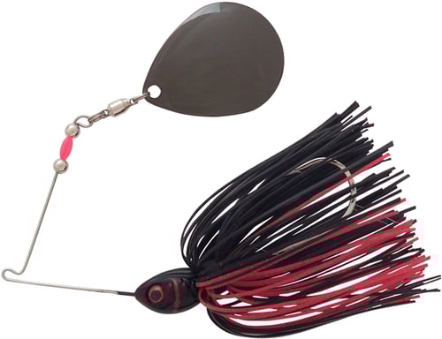 Booyah BYMT38603 Moon Talker Spinnerbait, 3/8 oz, Black/Red | 719339068499