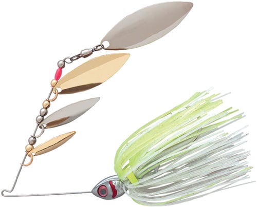 Booyah BYSS38612 Super Shad Quad Blade Spinnerbait, 3/8 oz, Silver | 719339069175