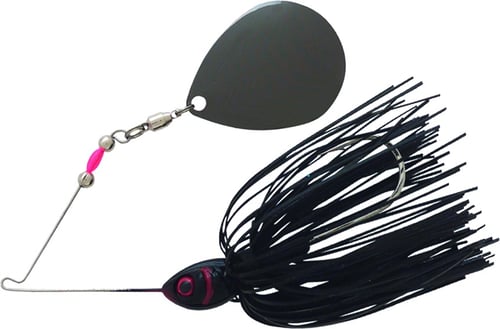 Booyah BYMT38601 Moon Talker Spinnerbait, 3/8 oz, Black/Silver | 719339068475