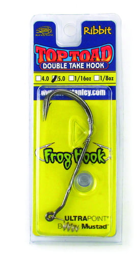 Stanley SRDT1-50 Unweighted Double Take Ribbit Hook, Size 5/0, 5 per