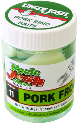 Uncle Josh 11 GS Pork Frog Green Spot  3 Per Jar | 043517002013