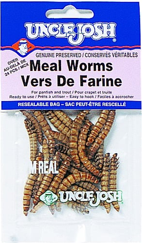 Uncle Josh PB-MW Meal Worm, 24pk Resealable Bag