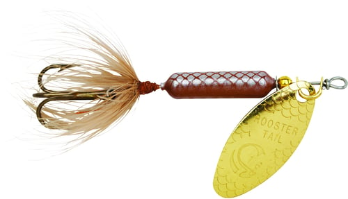 Wordens 206-BR Rooster Tail In-Line Spinner, 2, 1/16 oz, Treble Hook