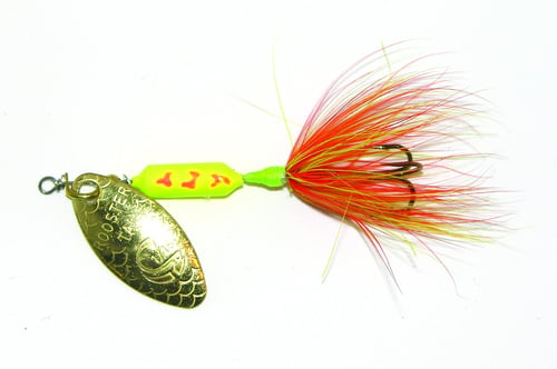 Wordens 208-CHFY Rooster Tail In-Line Spinner, 2 1/4