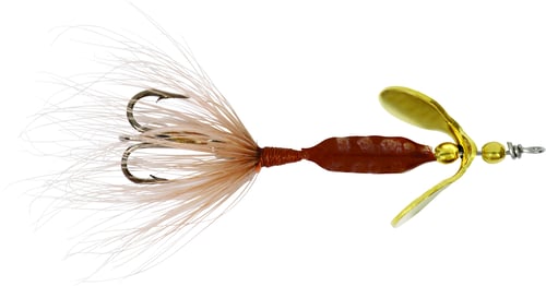 Wordens 202BR Rooster Tail InLine Spinner, 1/32 oz, Treble Hook, Brown | 042965000091